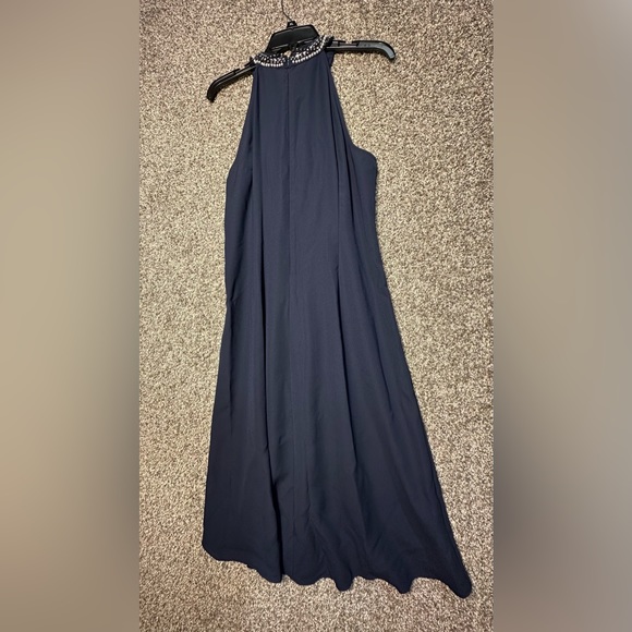 NWT S.L. Fashions Jewel Neck Halter Dress Size 14 - Picture 7 of 7